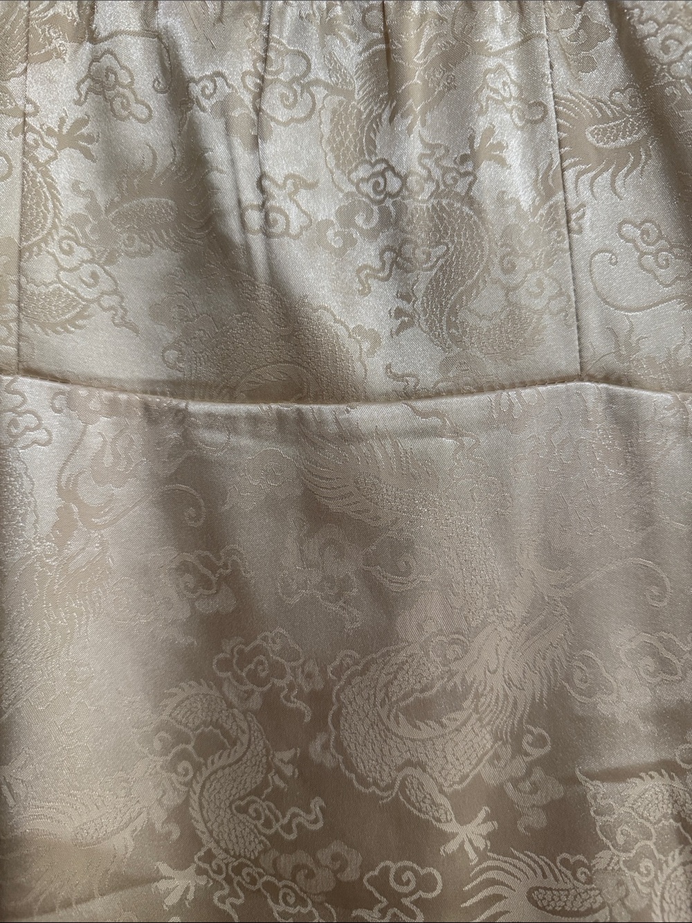 Princess Polly Dragon Jacquard Satin Mini Dress – Cream/Champagne – Size 0 - Picture 5 of 5